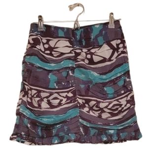 Multi-Coloured Anthropologie Porridge Women's Ruched Mini Skirt